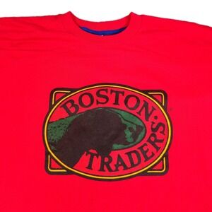 Vintage Boston Traders Shirt Mens XL Red Dog Outdoors Outfitter Nature USA